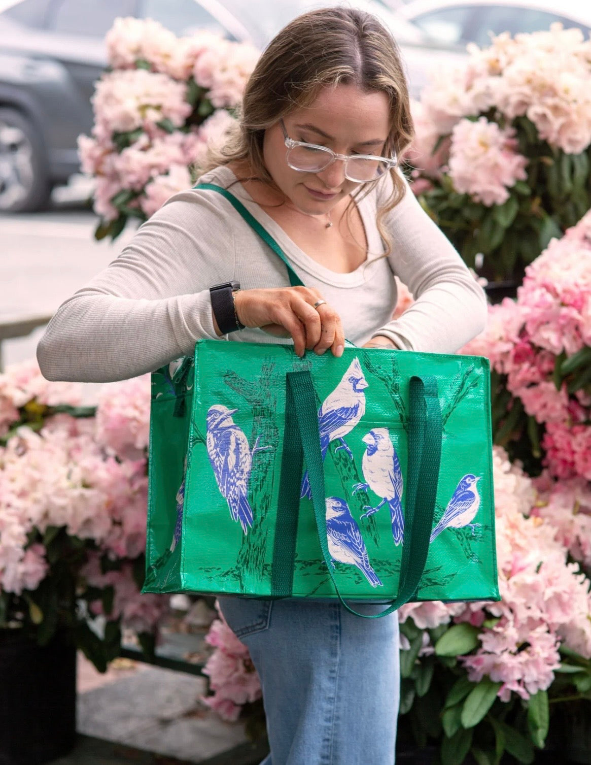 Blue Q Shoulder Tote Songbird