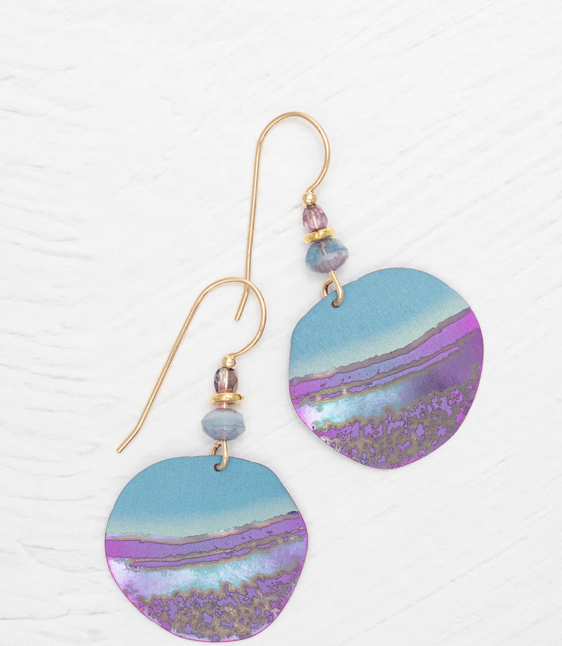 Holly Yashi Rip Tide Earrings Lavender Seashore