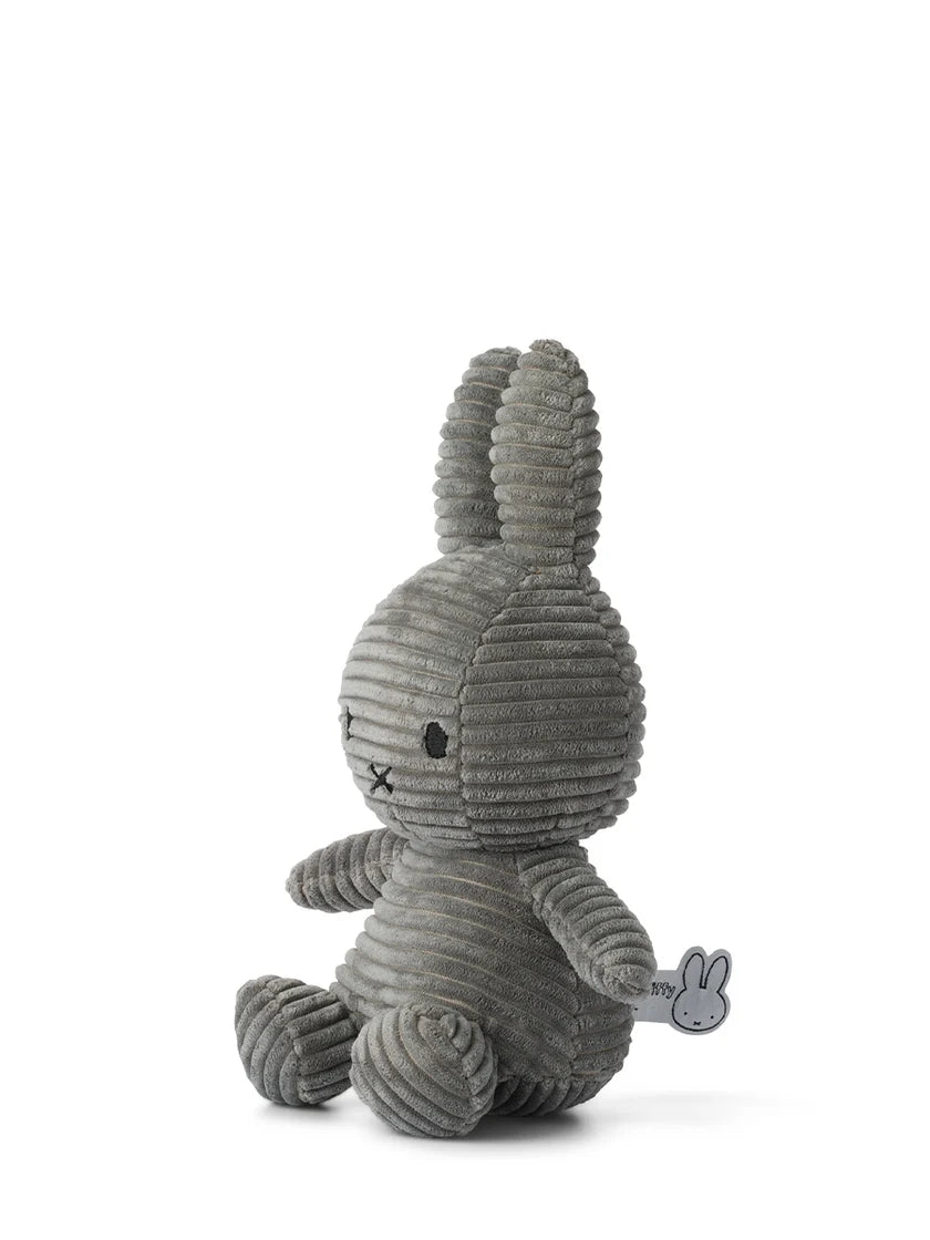 Miffy Corduroy Plush In Grey