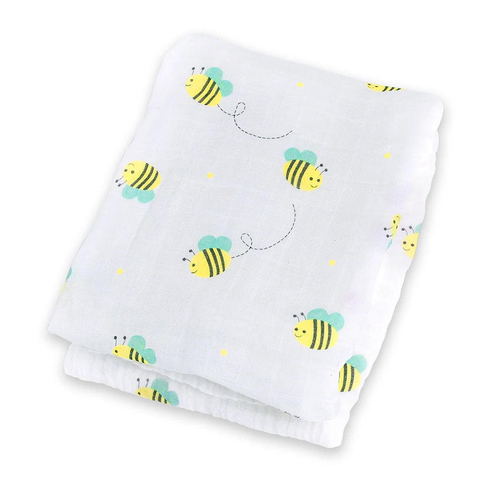 Lulujo Bumble Bee Swaddle Blanket