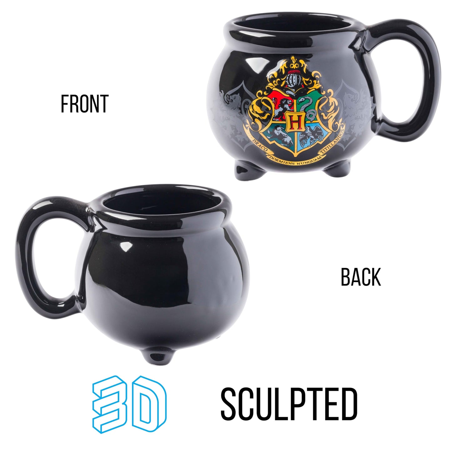Harry Potter Hogwarts School Crest Cauldron 3D Sculpted Mug