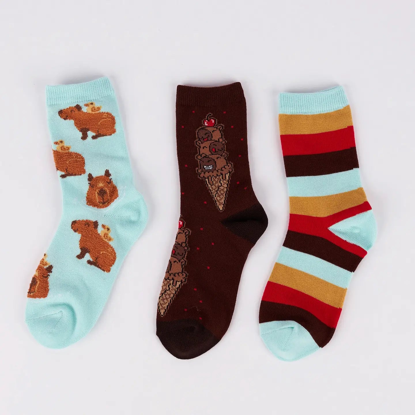 Sock It To Me Junior 3 Pack Crew Socks (ages 7-10)