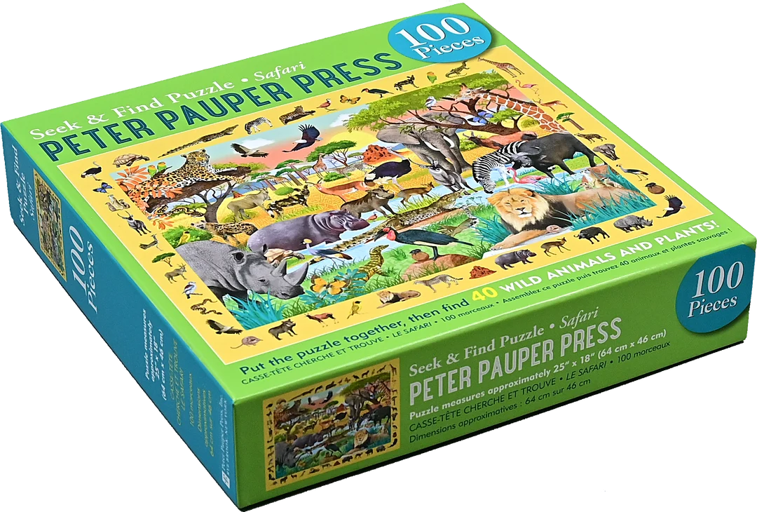 Peter Pauper Safari Seek & Find 100 pc Puzzle