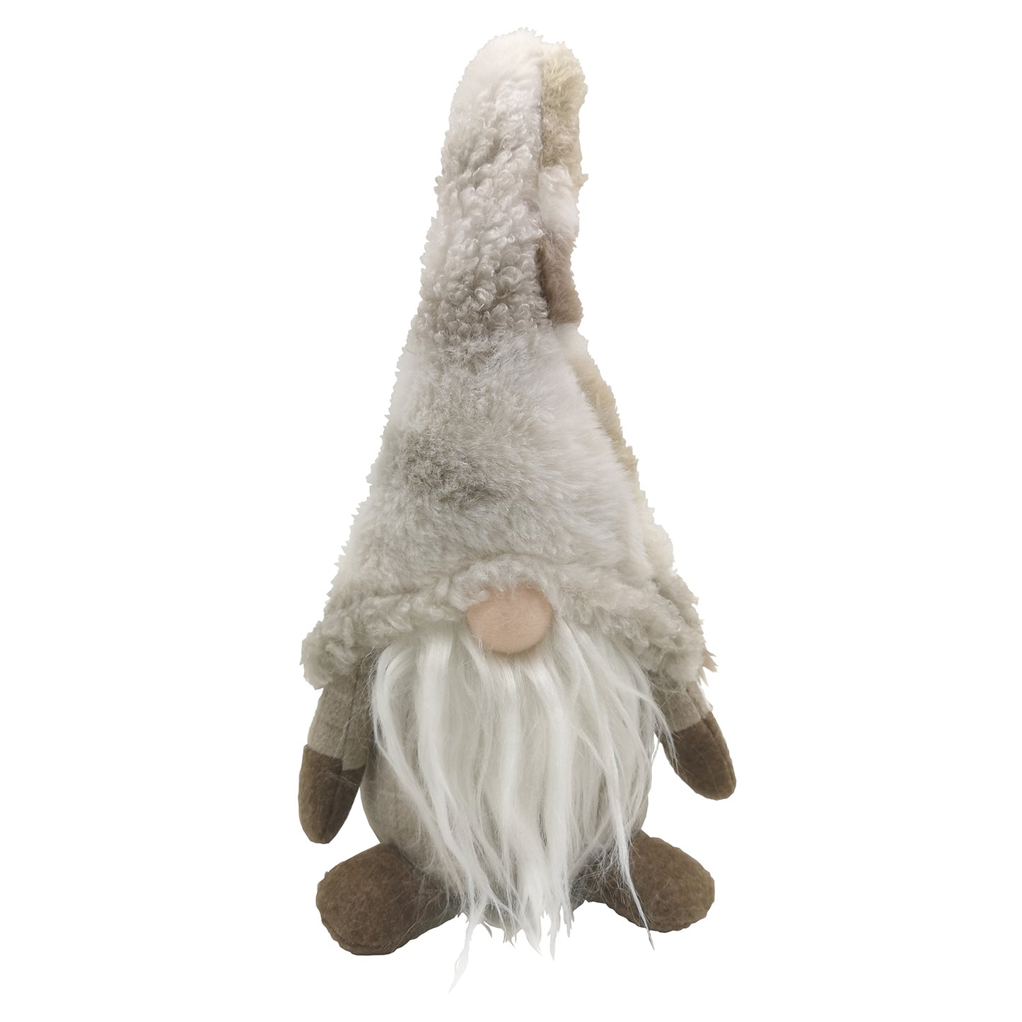 GNOME PLUSH STANDING 10″ BEIGE FUR HAT