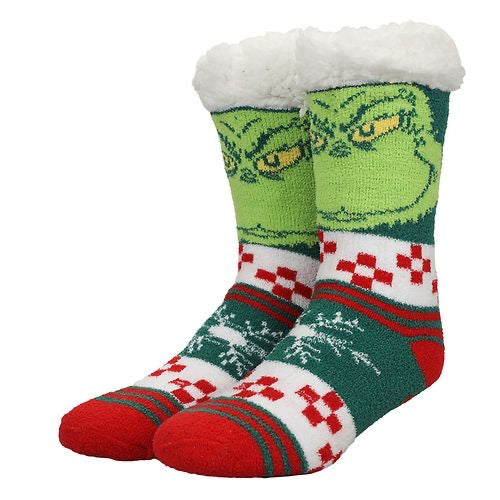 The Grinch Sherpa Lined Slipper Socks