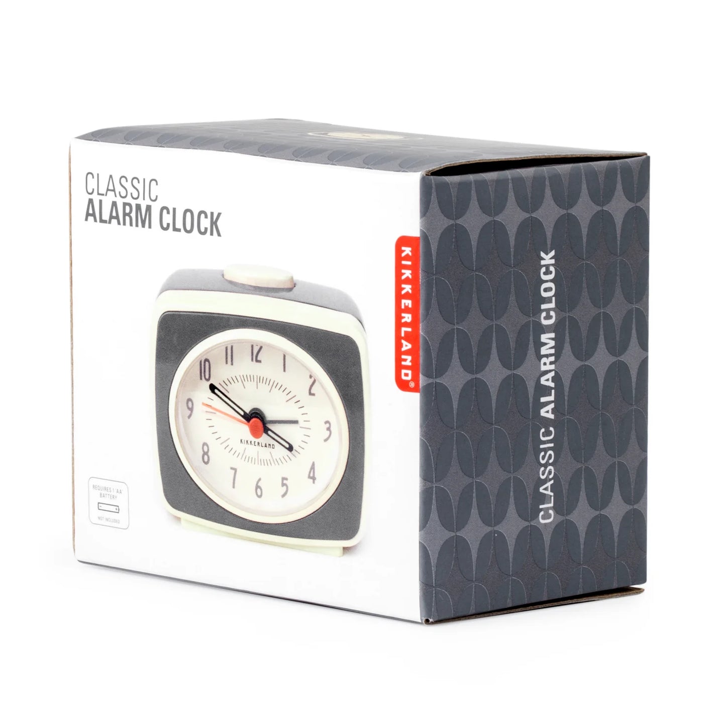 Kikkerland Small Classic Alarm Clock Grey