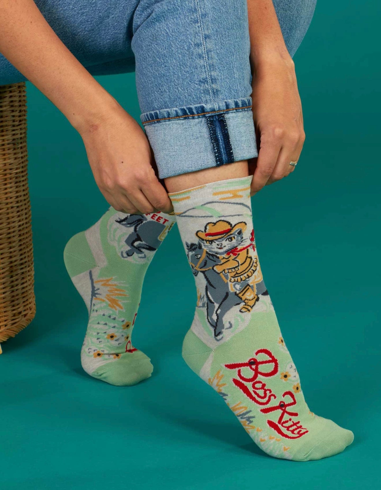 Blue Q Women’s Boss Kitty Socks