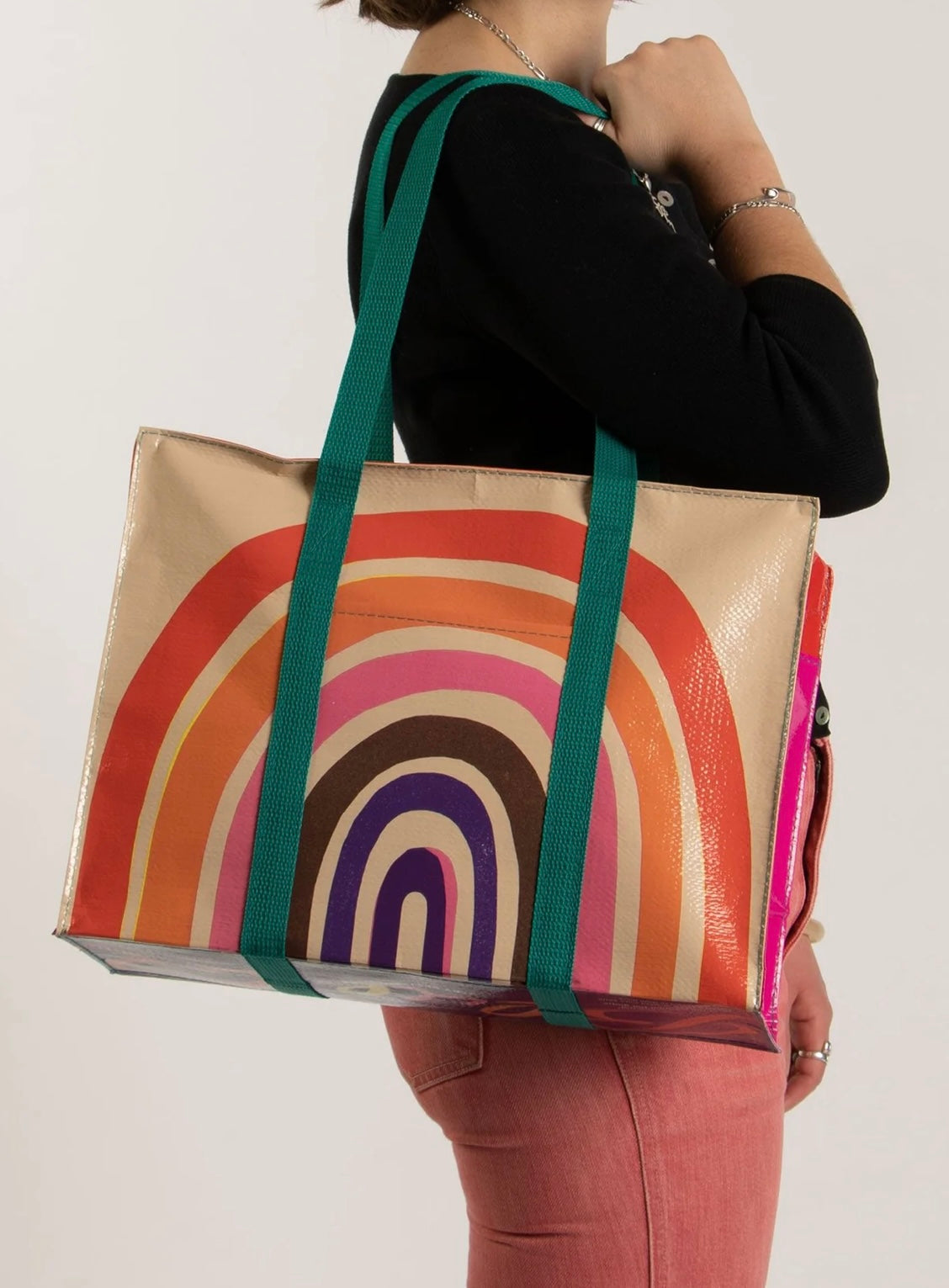 Blue Q Shoulder Tote Rainbow