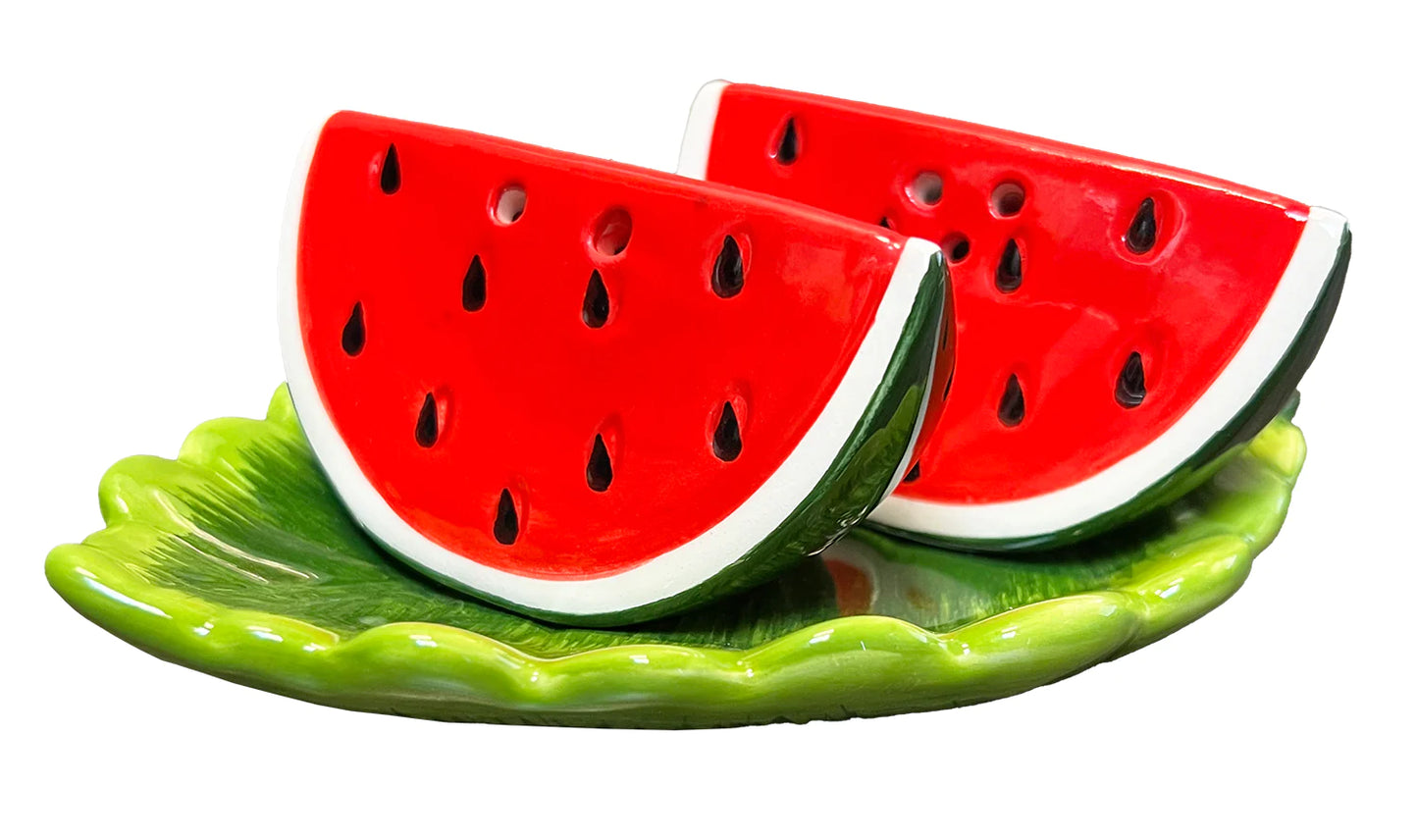 Streamline Watermelon Salt & Pepper Set w/ Plate