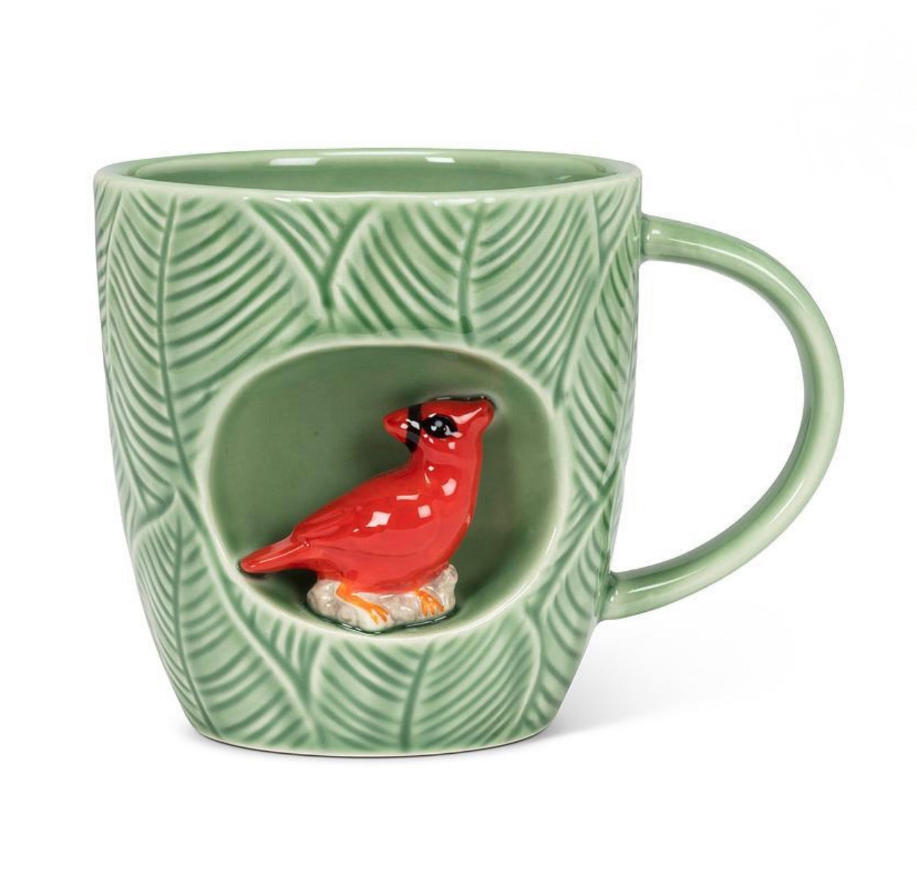 Leaf Mug with Cardinal