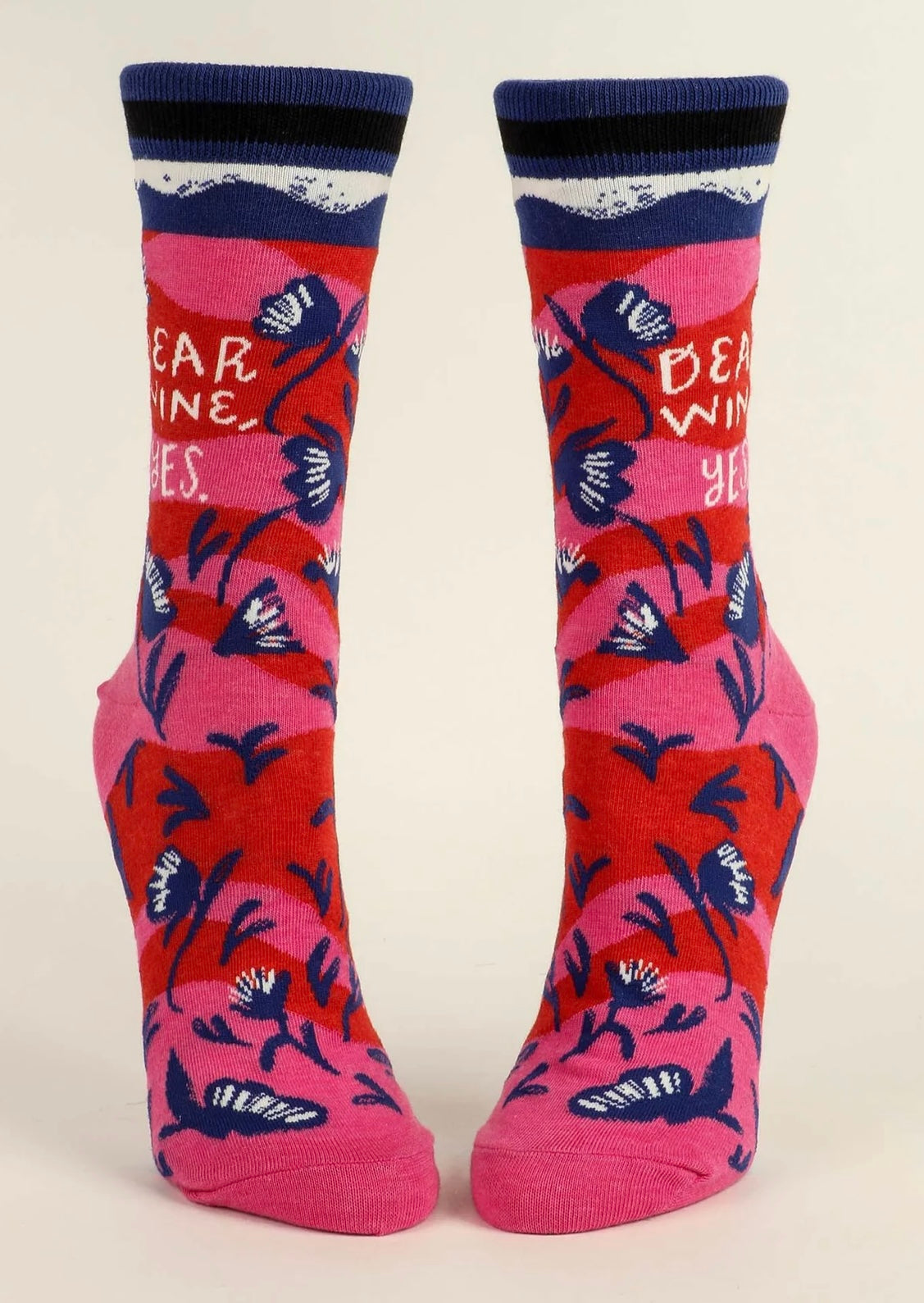Blue Q Womens Dear Wine, Yes Sock