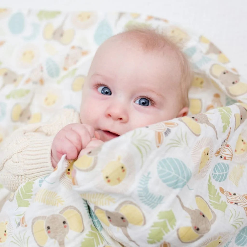 Lulujo Jungle Safari Swaddle Blanket