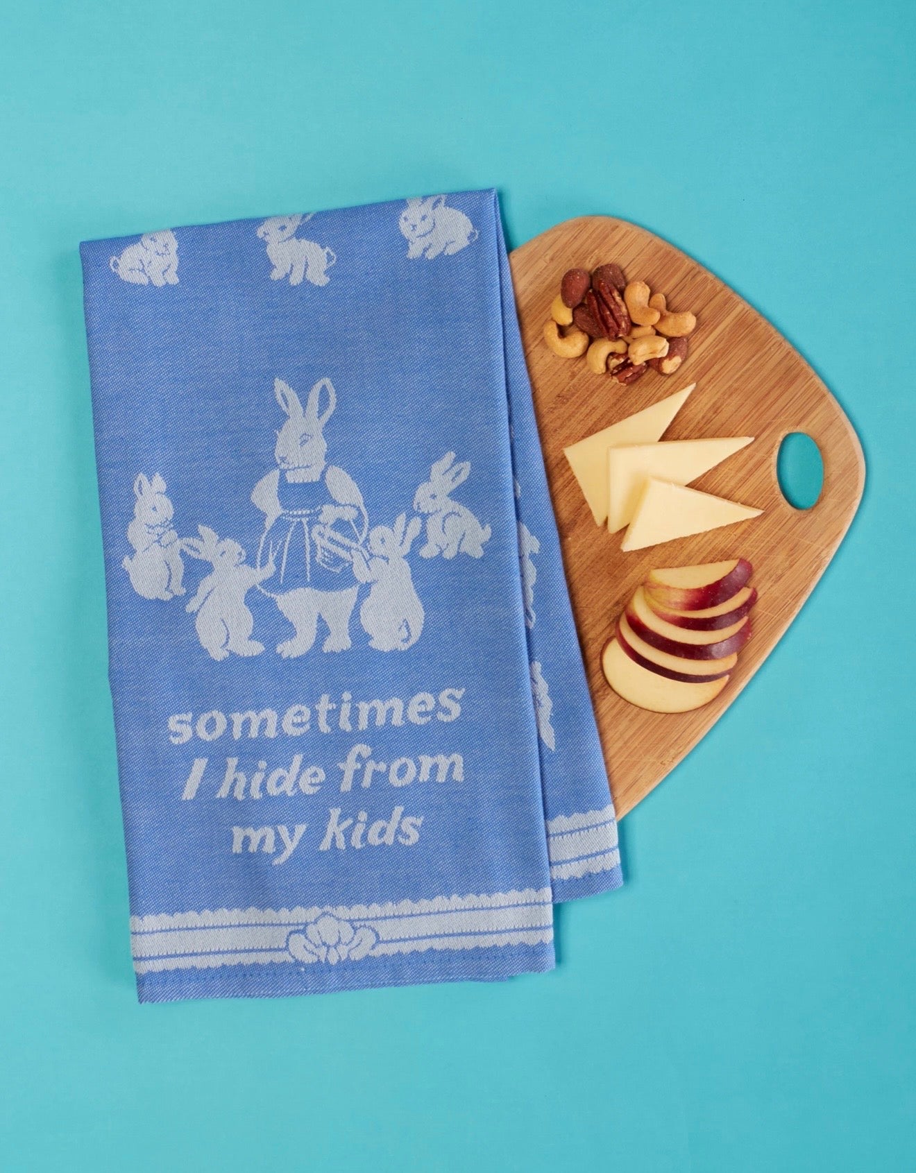 Blue Q Tea Towel Sometimes I Hide From My Kids