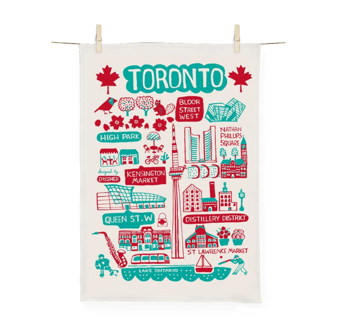 Toronto Cityscape Tea Towel