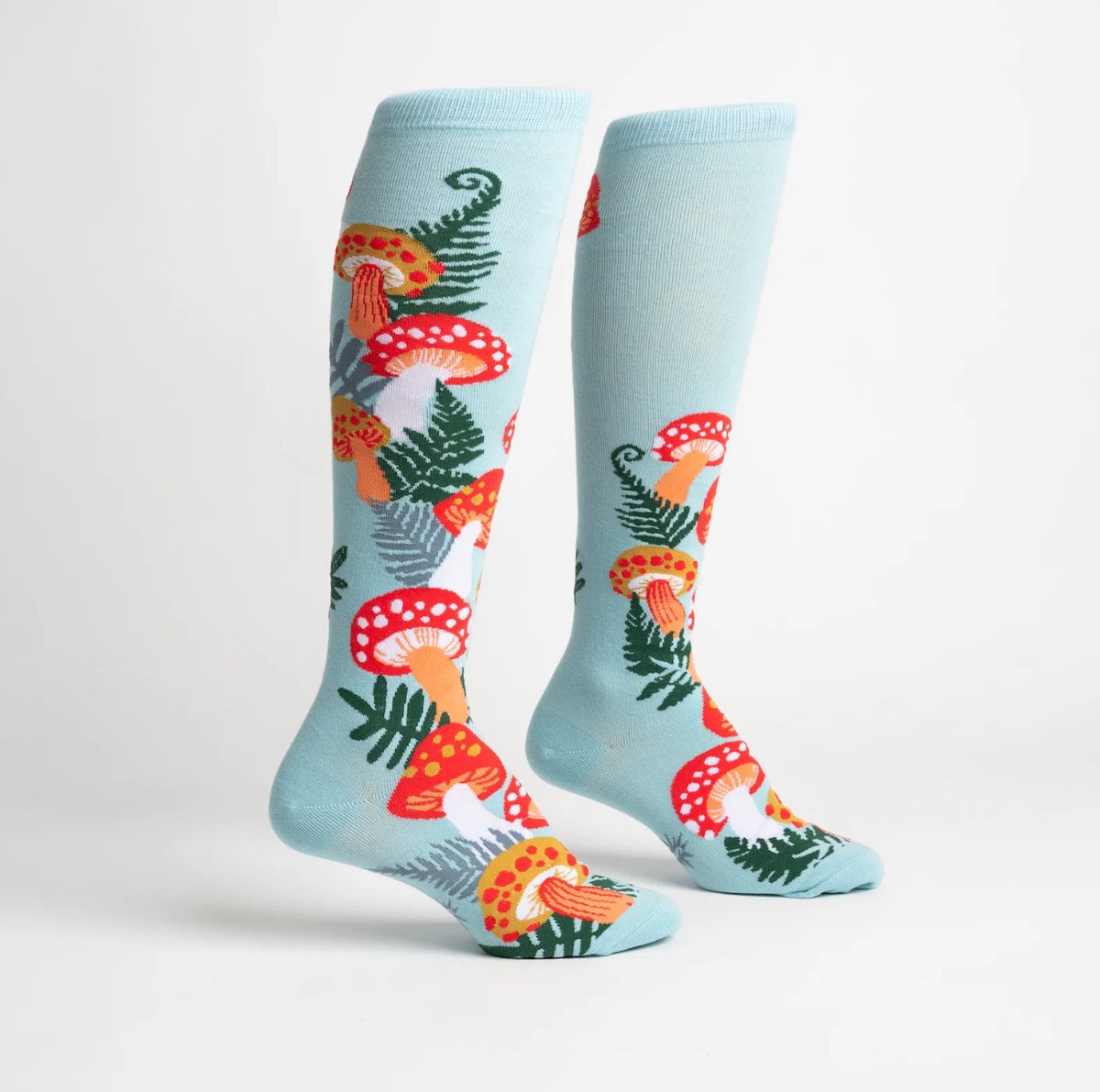 SOCK IT TO ME Womens Knee High Socks Mushrooms