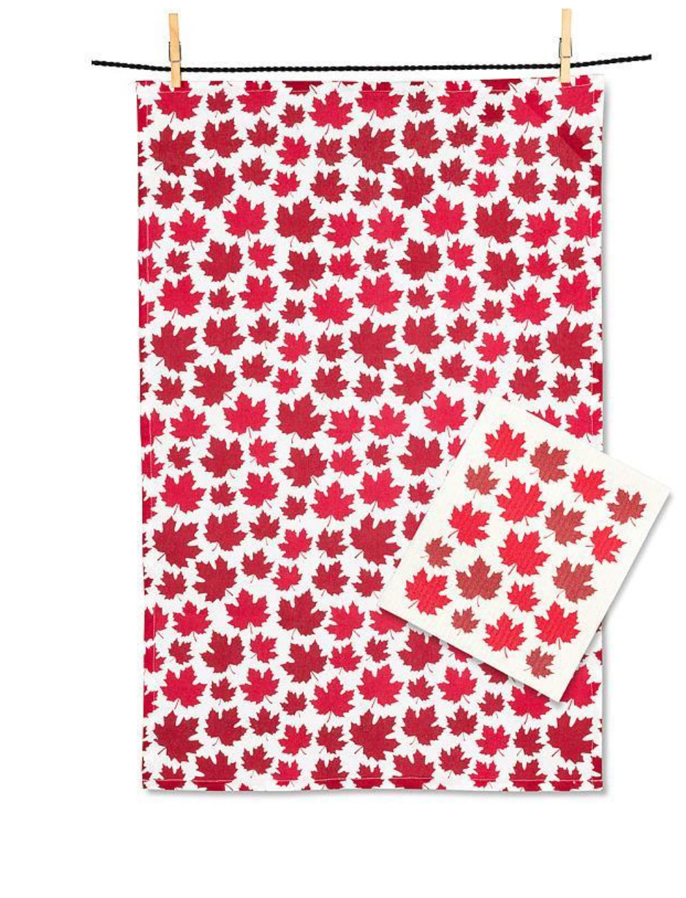 Maple Leaf Dishcloth & Kitchen Towel Set