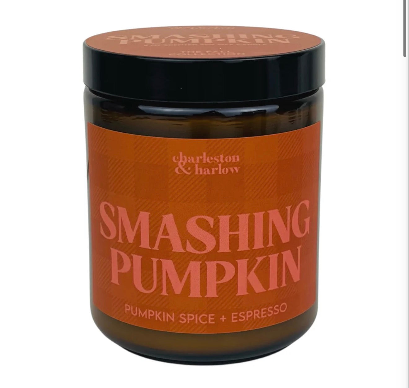 Charleston & Harlow SMASHING PUMPKIN 8OZ SCENTED SOY WAX CANDLE