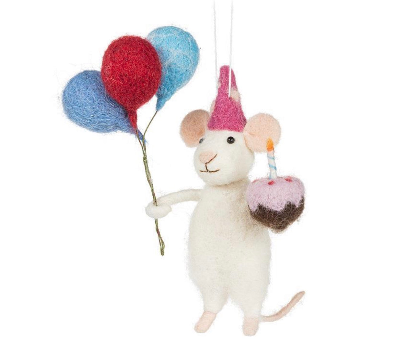 Wool Mouse Balloon Party Ornament