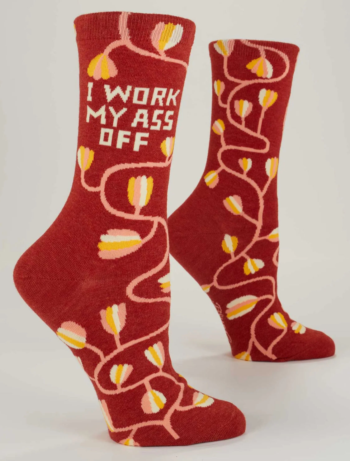 Blue Q Women’s Work my Ass Off Crew Socks