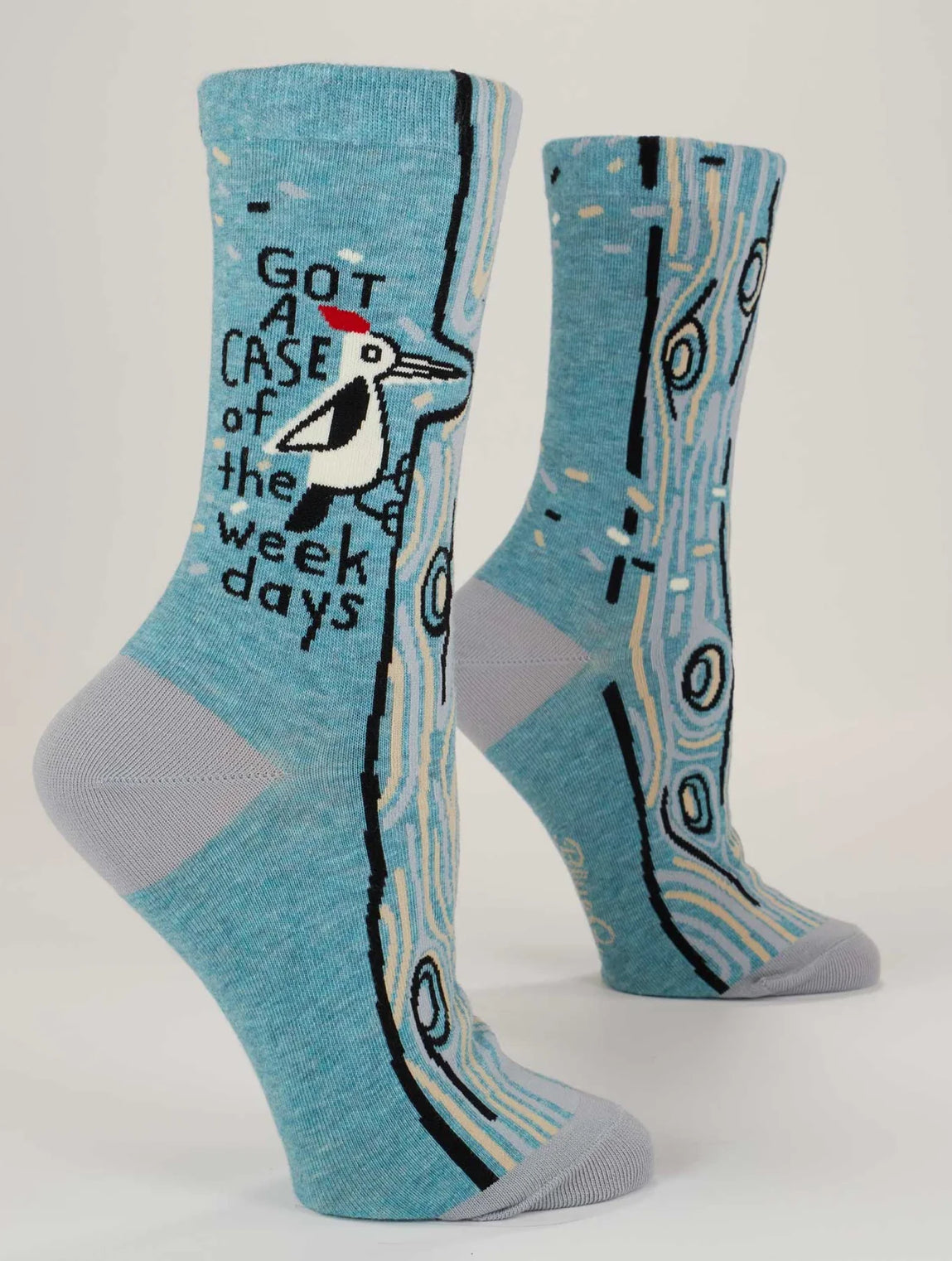Blue Q Womens Got A case of the Weekdays Crew Socks