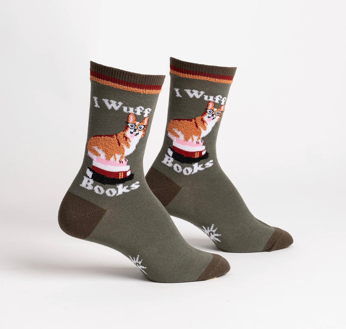 SOCK IT TO ME Women’s Crew Socks Woof Books
