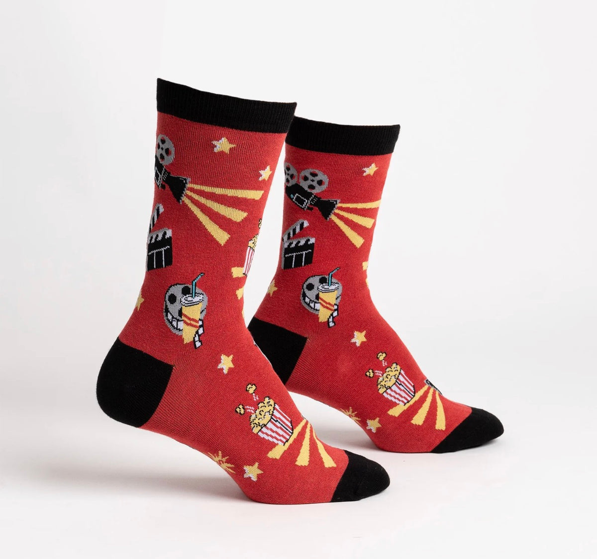 SOCK IT TO ME Women’s Crew Socks Movie Night Raccoons
