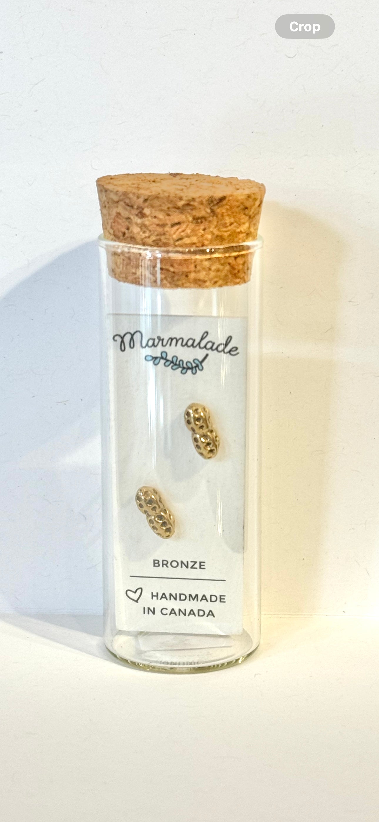 Marmalade Bronze Sculpted Peanut Studs