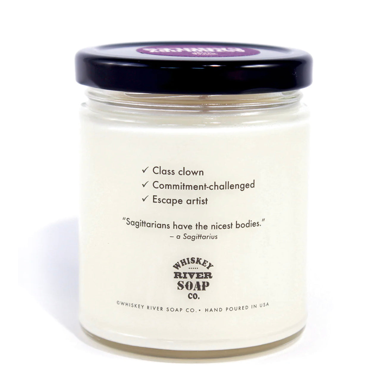 Whiskey River Astrology Candle Sagittarius