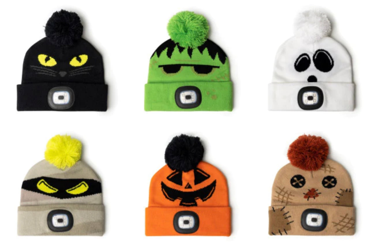 Kids Halloween Light Up Beanies