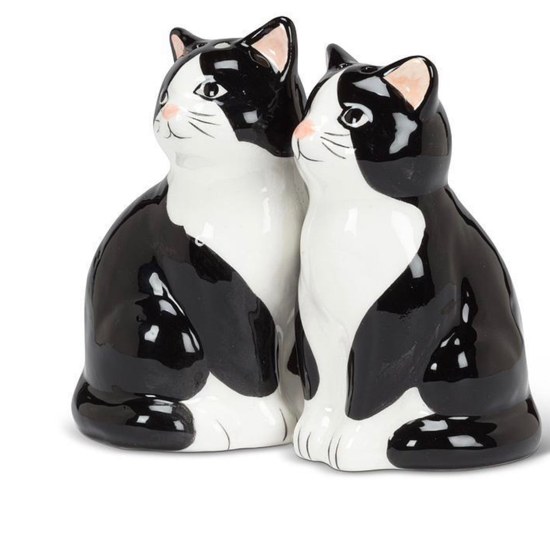 Salt & Pepper Shaker Kitties Black White