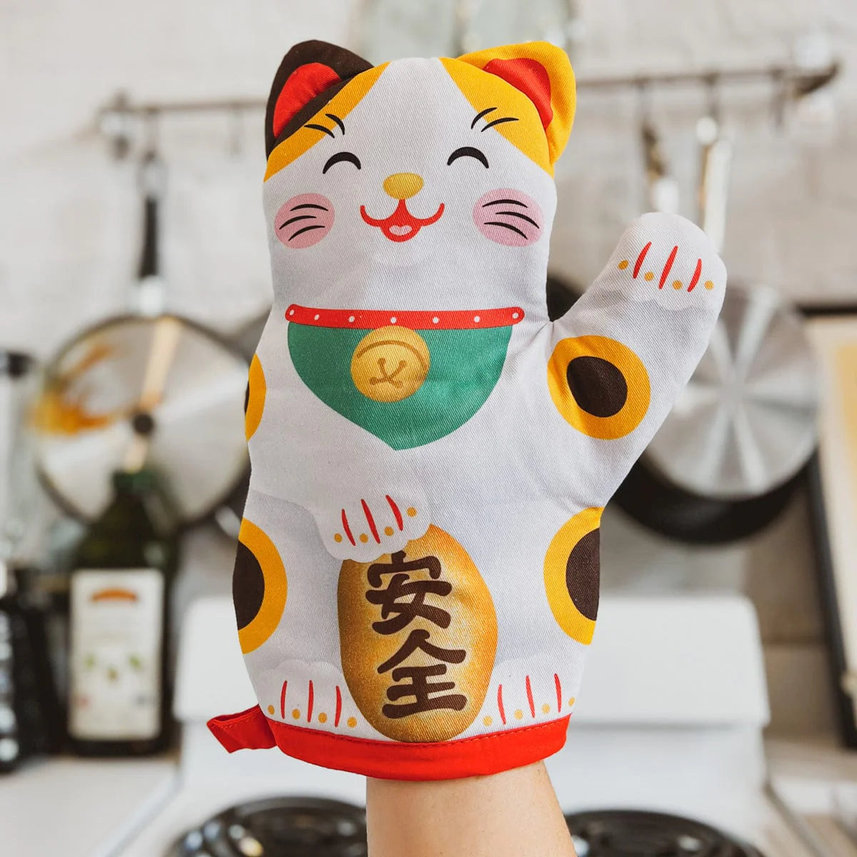 Fred & Friends Lucky Cat Oven Mitt