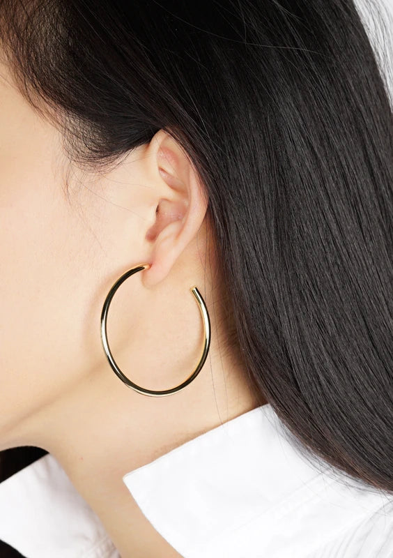 jj+rr Large Slim Hoop Earring