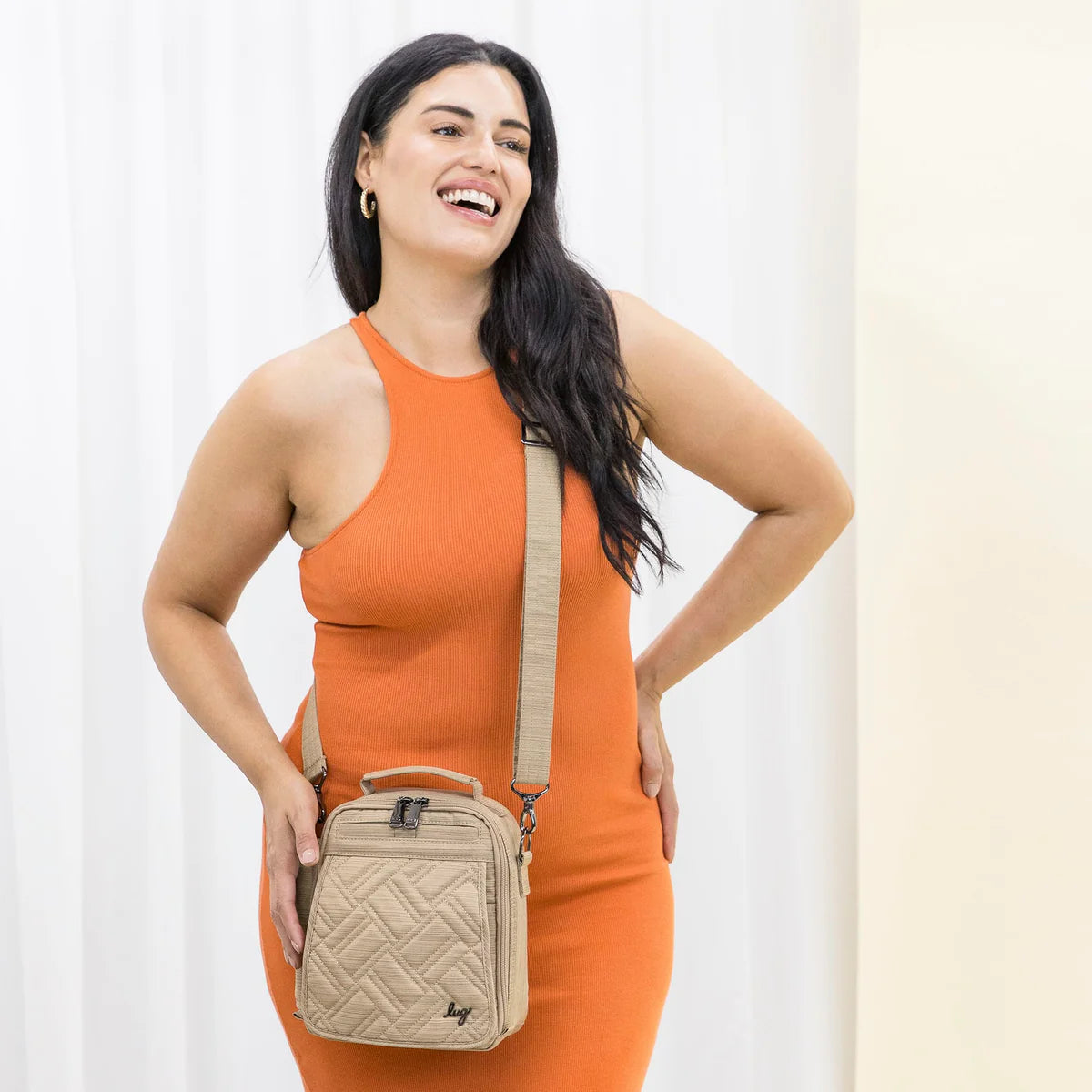 Lug Flapper Crossbody Bag Olive