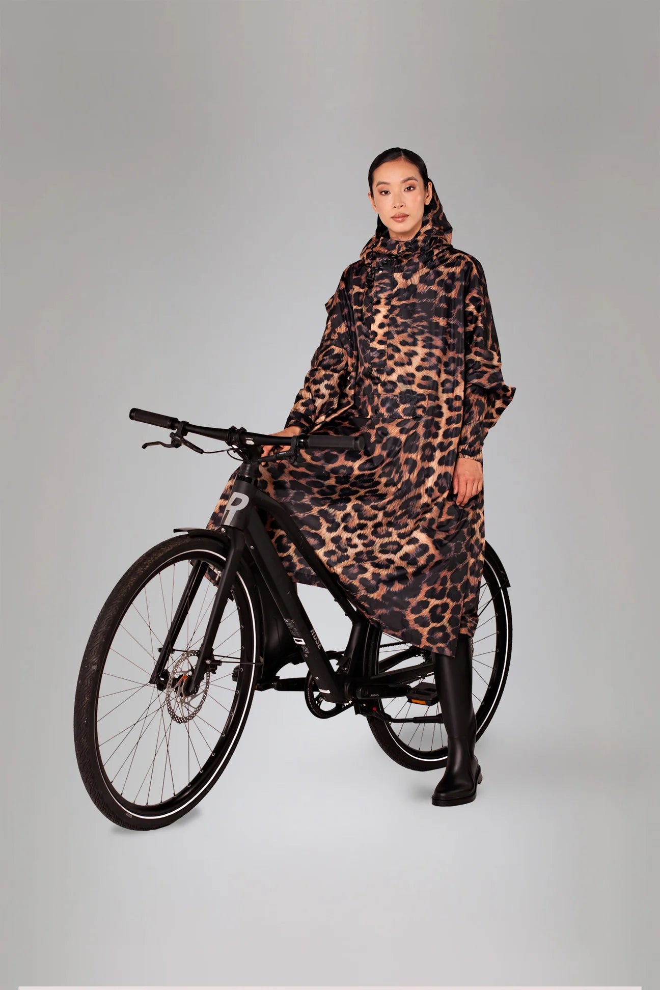 Rainkiss Dark Leopard Rain Poncho
