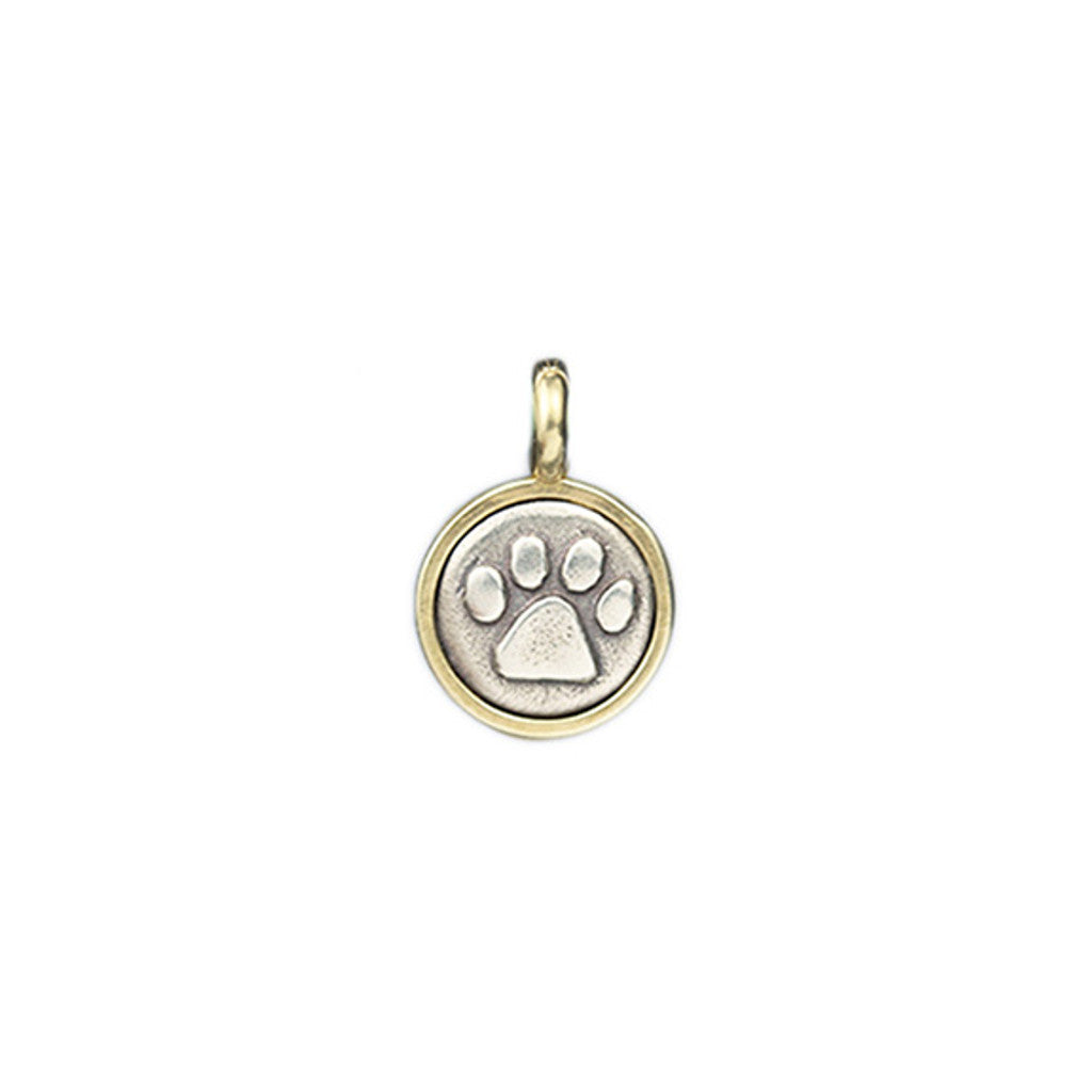 Paw print necklace on sale gold