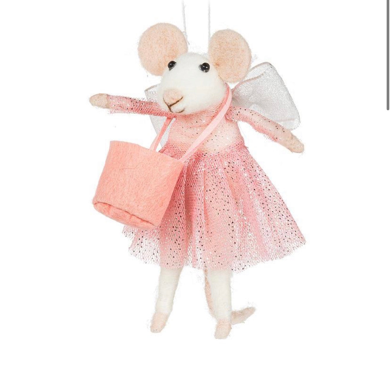 Wool Mouse Tooth Fairy Ornament