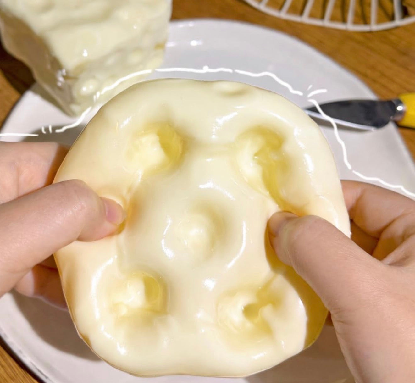 Vaseline Cheese Cube Squishy