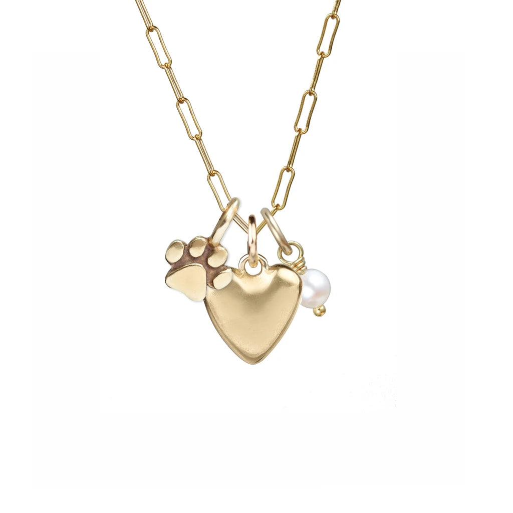 Marmalade Puppy Love Cluster Necklace Bronze