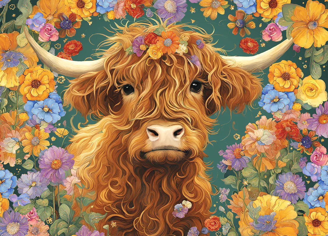 Peter Pauper Highland Cow Puzzle 1000pc