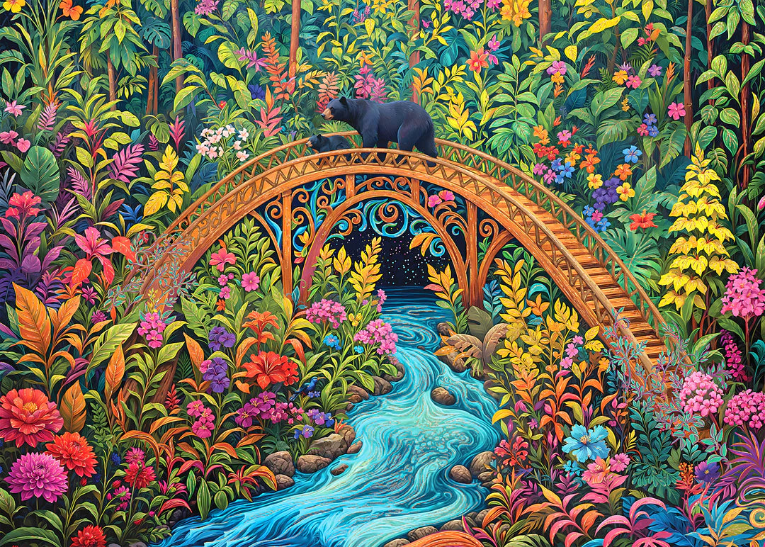 Peter Pauper Bear Bridge Puzzle 1000pc