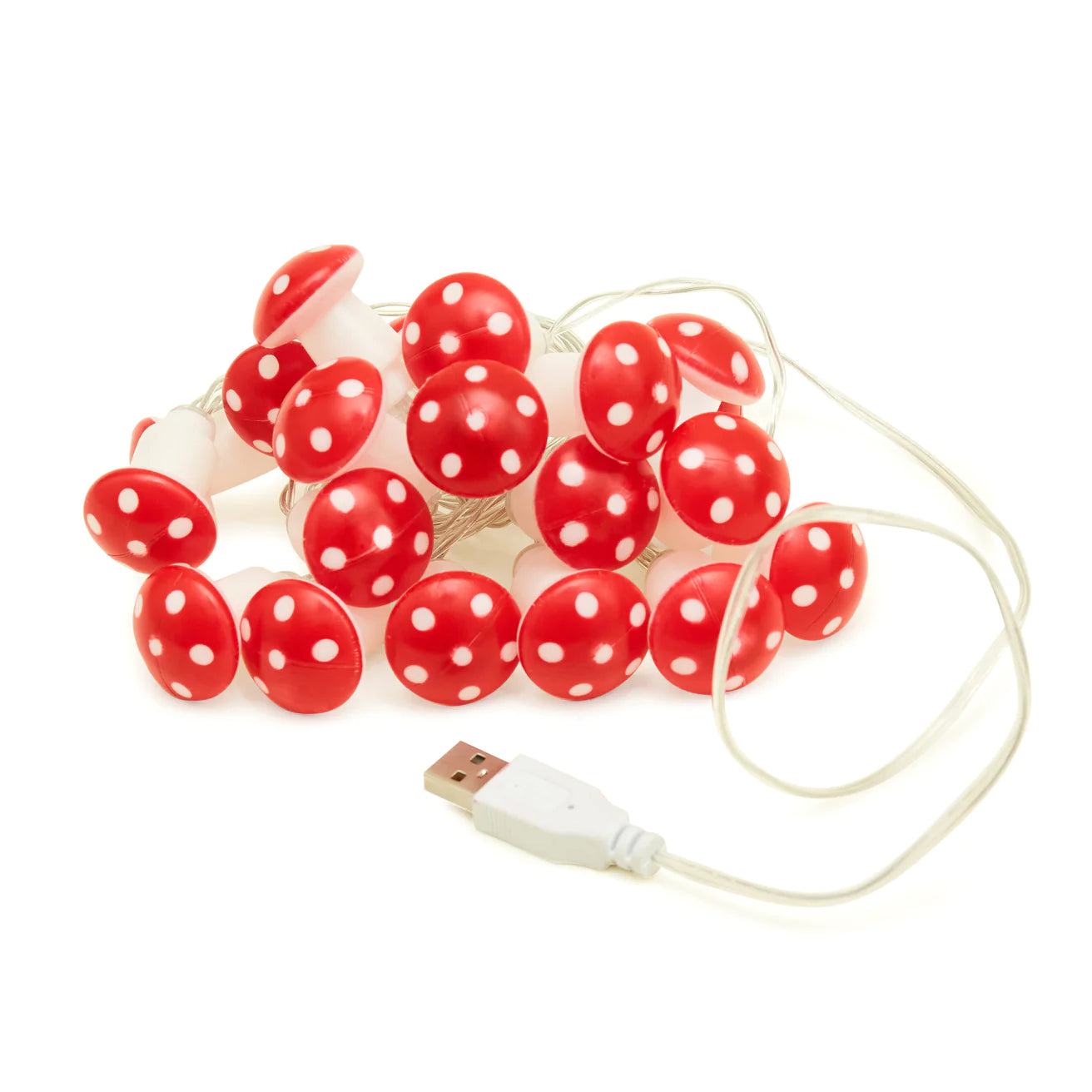 Kikkerland 10 Ft Mushroom LED USB String Lights