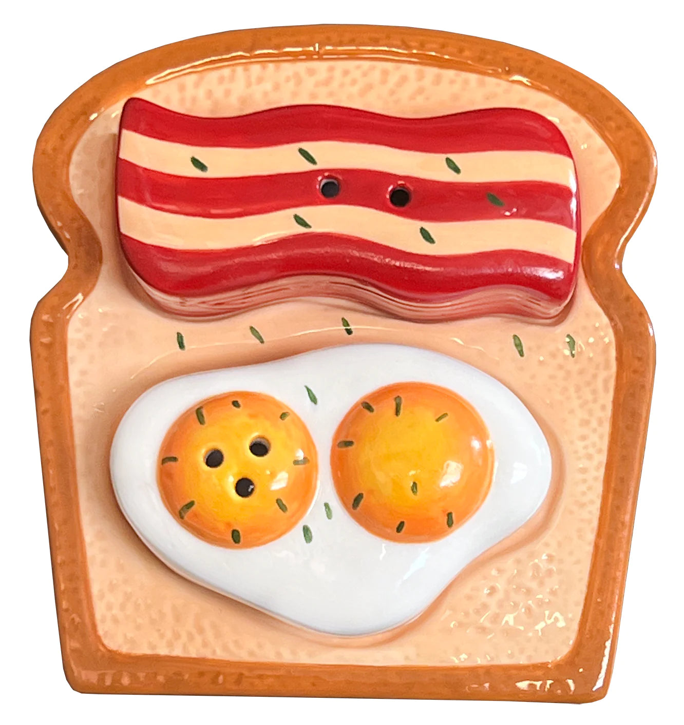 Streamline Salt & Pepper Shaker Bacon and Eggs