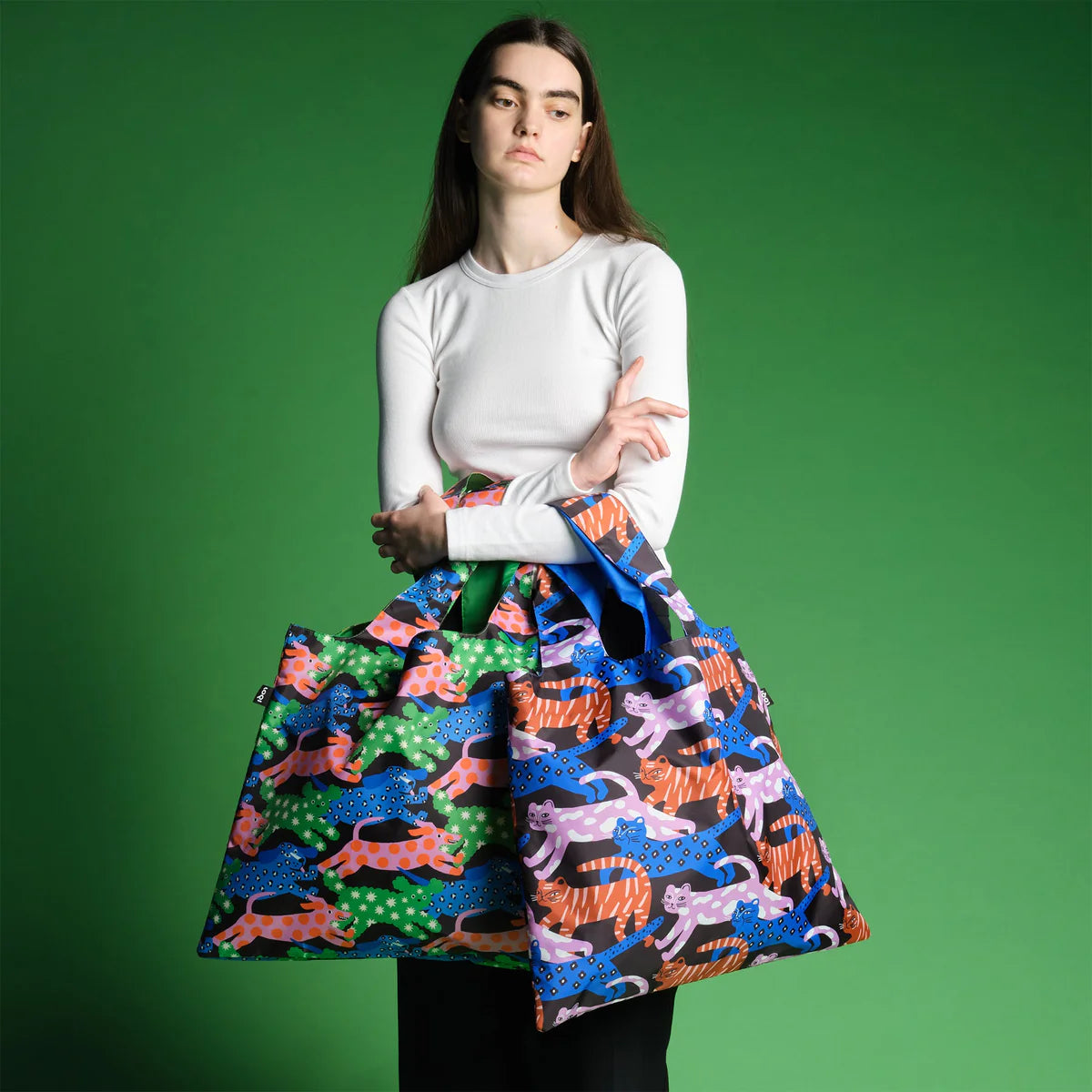 Loqi Glitter Power Cats Recycled Tote Bag