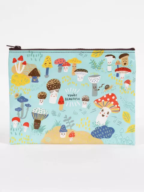 Blue Q Cute Mushrooms Zip Pouch