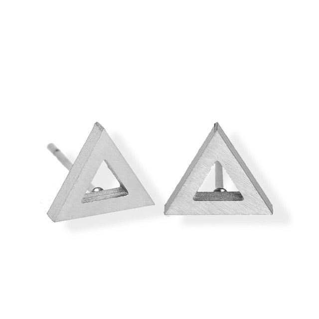 jj+rr Open Triangle Studs