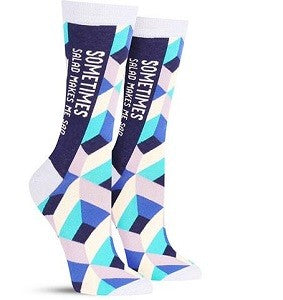 Blue Q Salad makes me sad Women’s Crew Socks