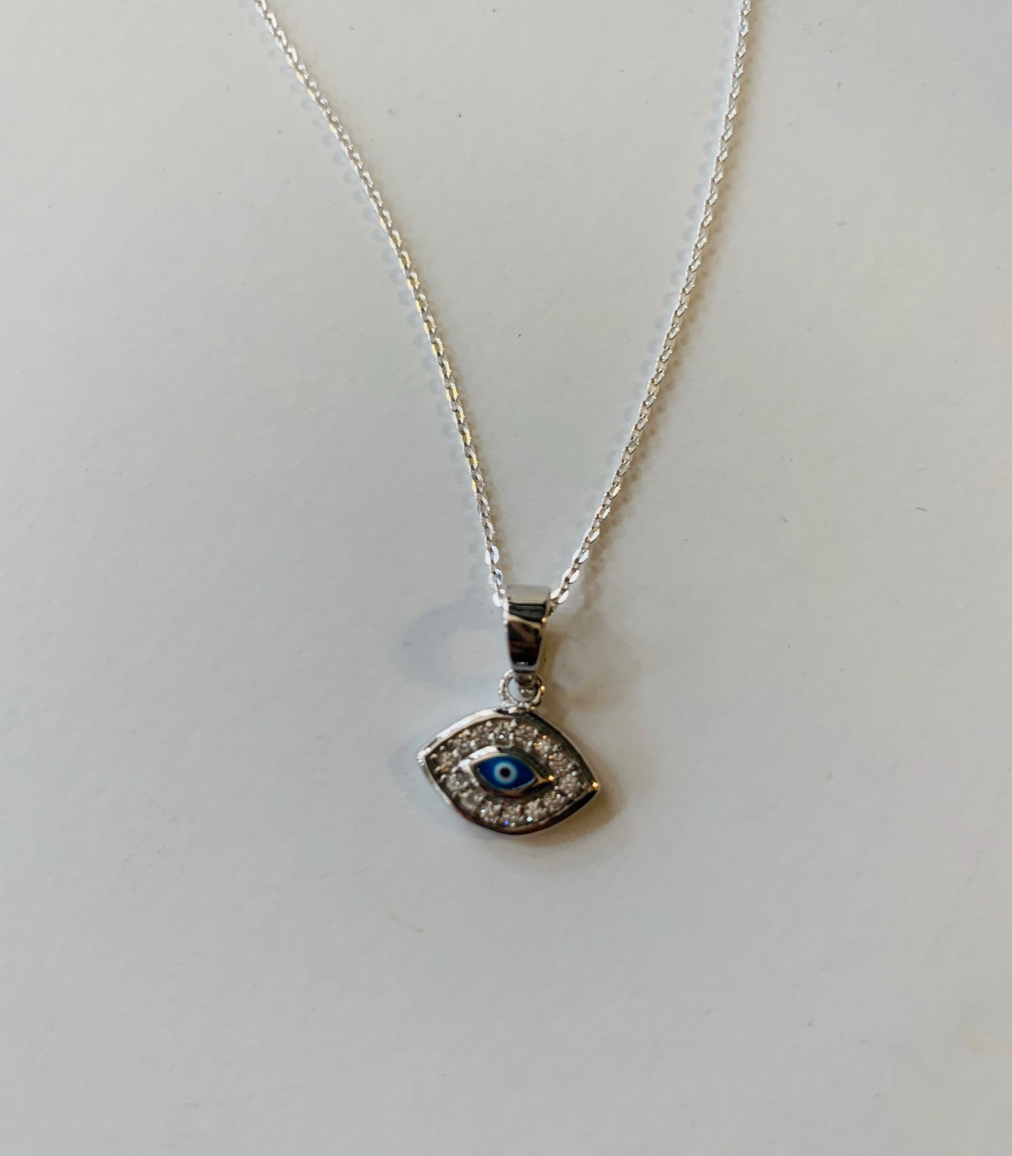 Silver Evil Eye Necklace