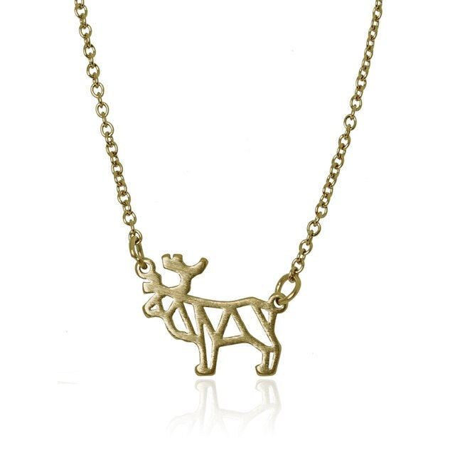 jj+rr Moose Origami Necklace