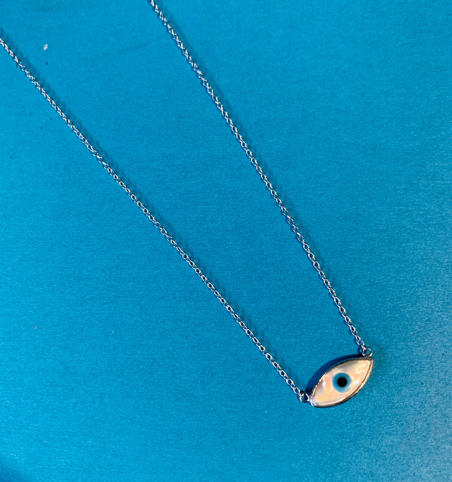 Silver Evil Eye Necklace