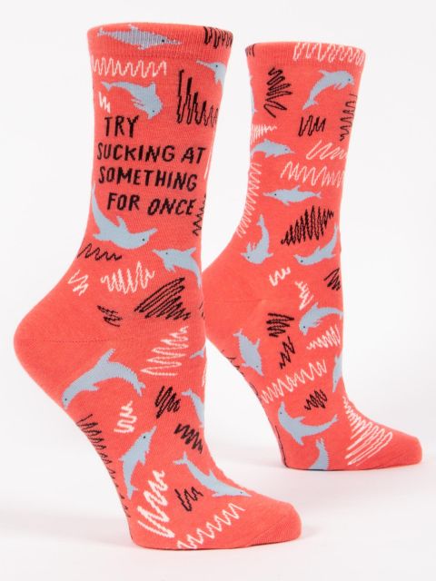 Blue Q Women’s Try Sucking at Something Socks